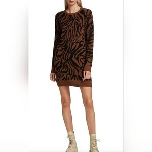 NAADAM Wool-Cashmere Animal Jacquard Sweaterdress NWT MSRP$425